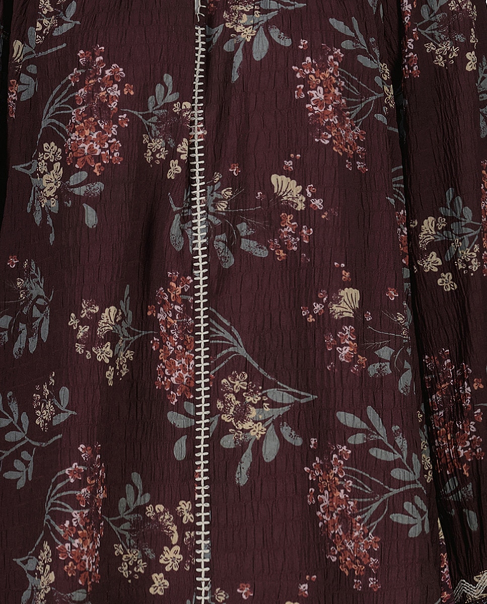 Camisola Tipo Blusa com Manga Comprida Vermelho-5