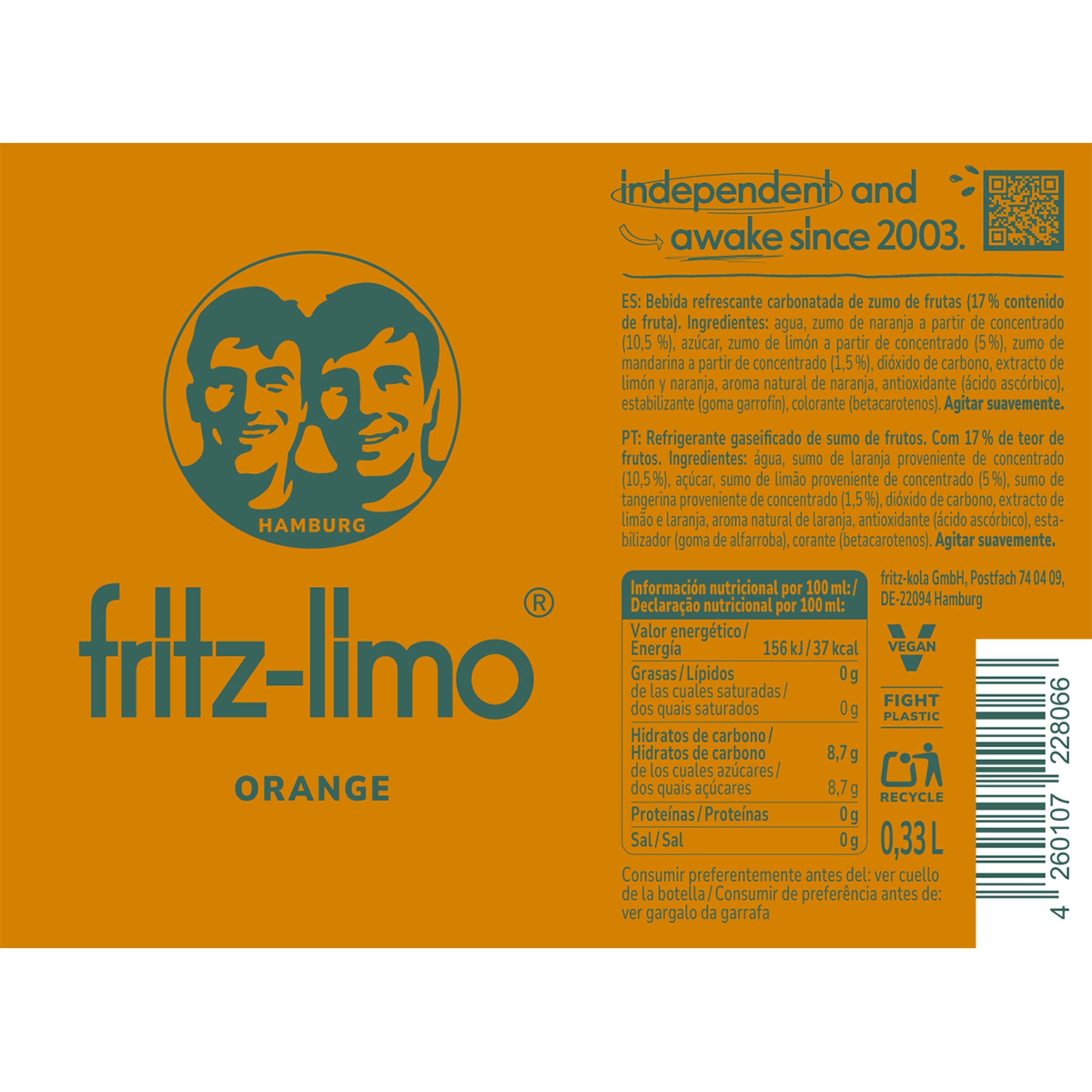 Refresco de naranja Fritz Kola 2