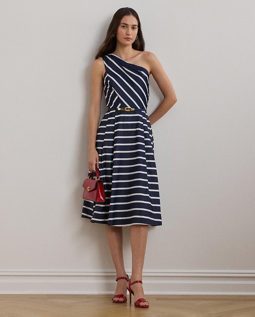 Imagem 0 de Vestido de Cocktail Midi às Riscas