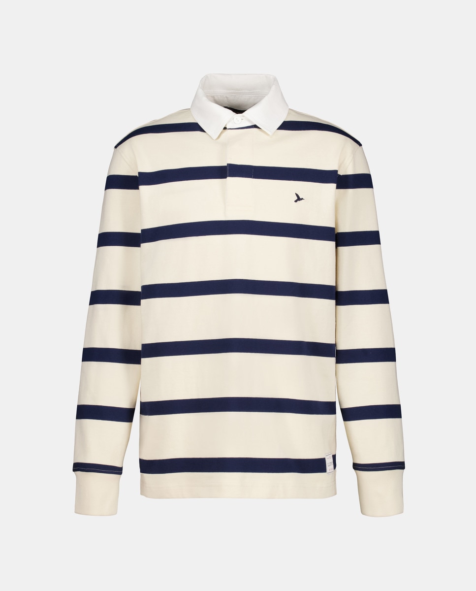Polo de Manga Comprida Azul-4