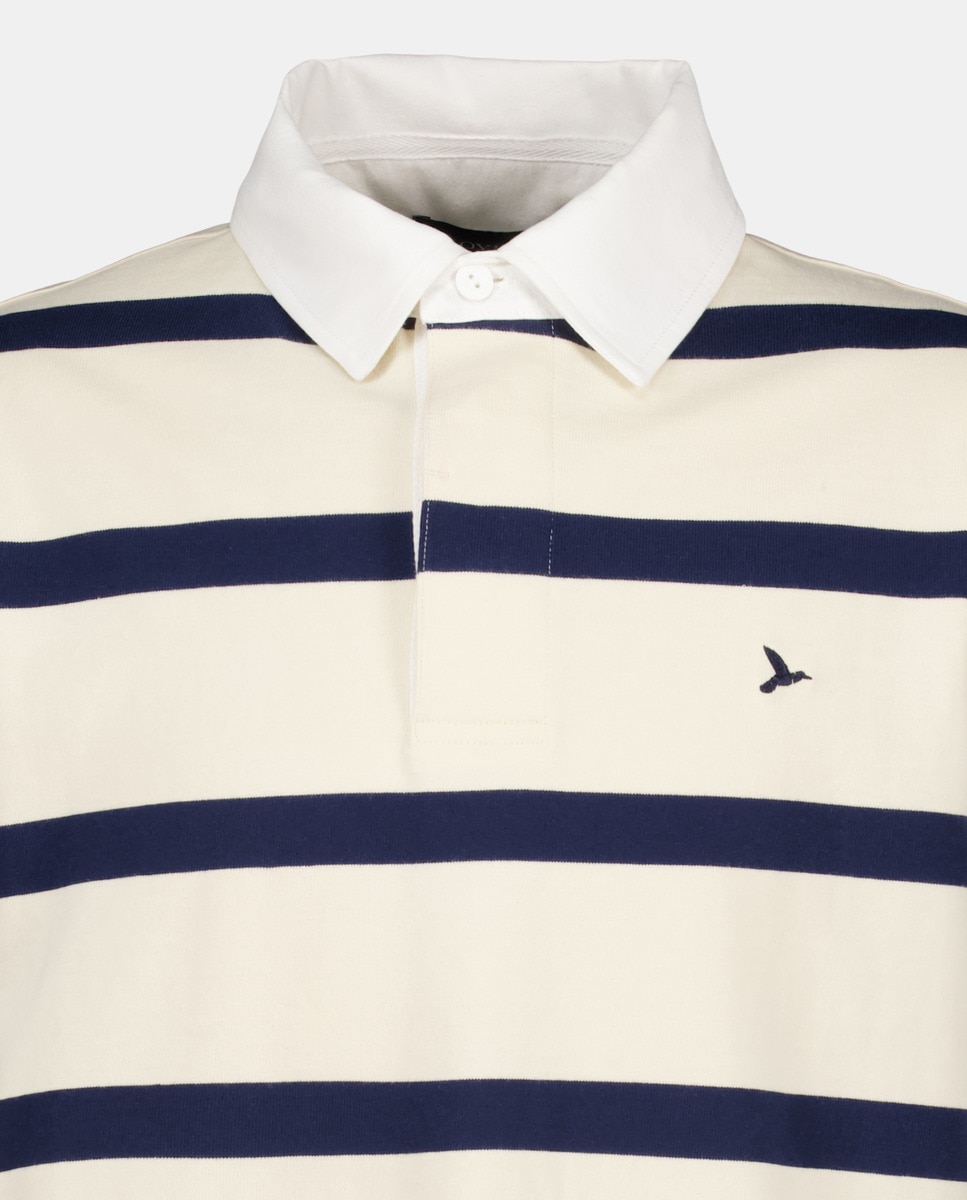 Polo de Manga Comprida Azul-5