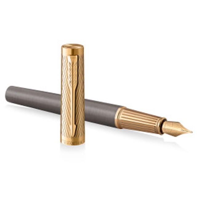 Imagem 0 de Caneta de Aparo Ingenuity Parker Pioneers lacado cinzento ouro ponta fina