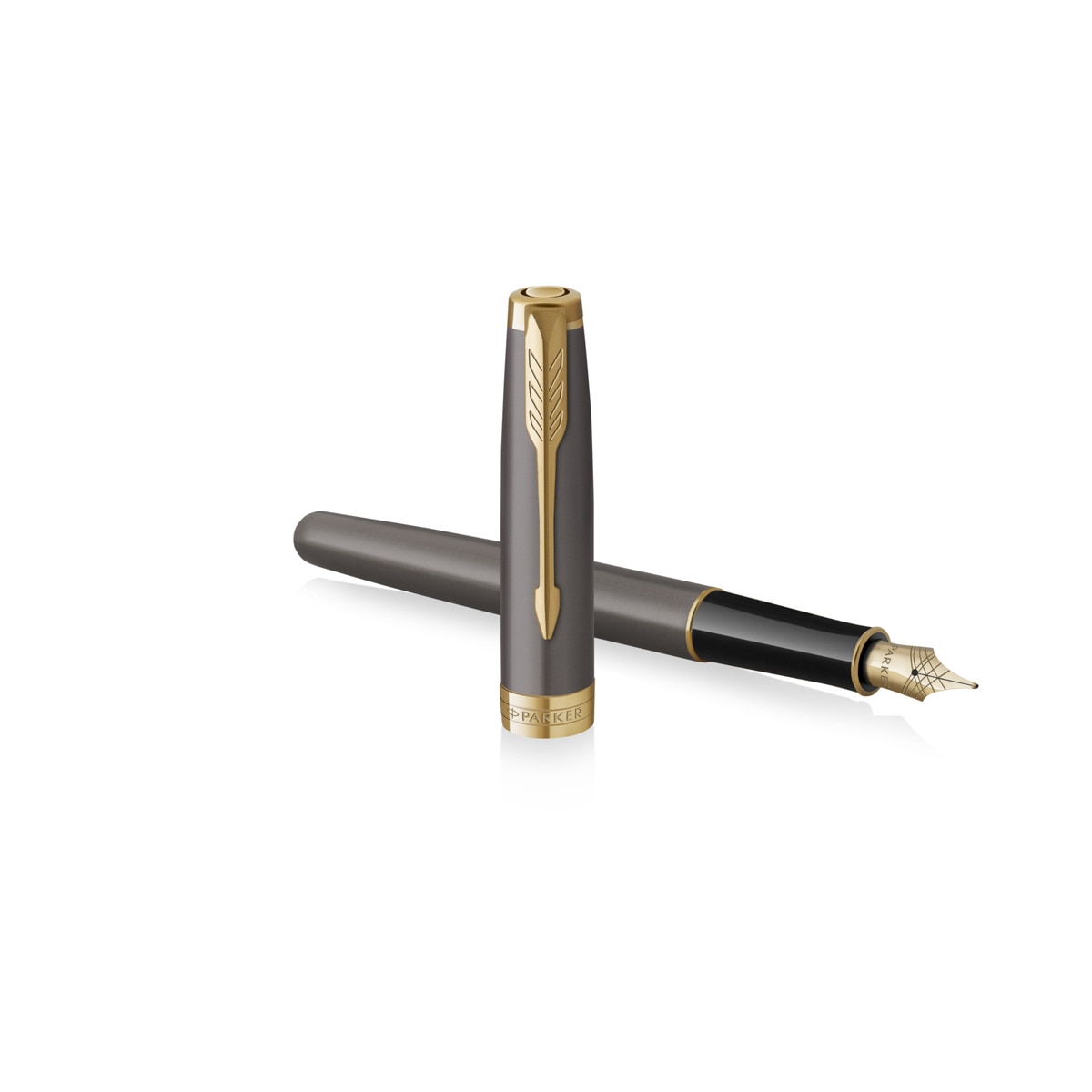 Caneta de Aparo Sonnet Parker Grey core ponta fina Cinza / Dourado-2