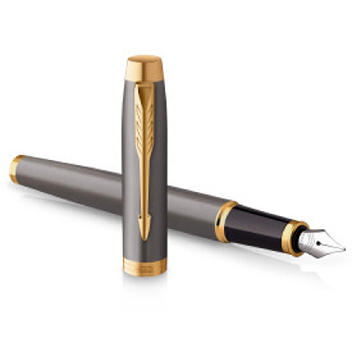 Pluma IM Parker grey core plumín fino Gris / Oro-1