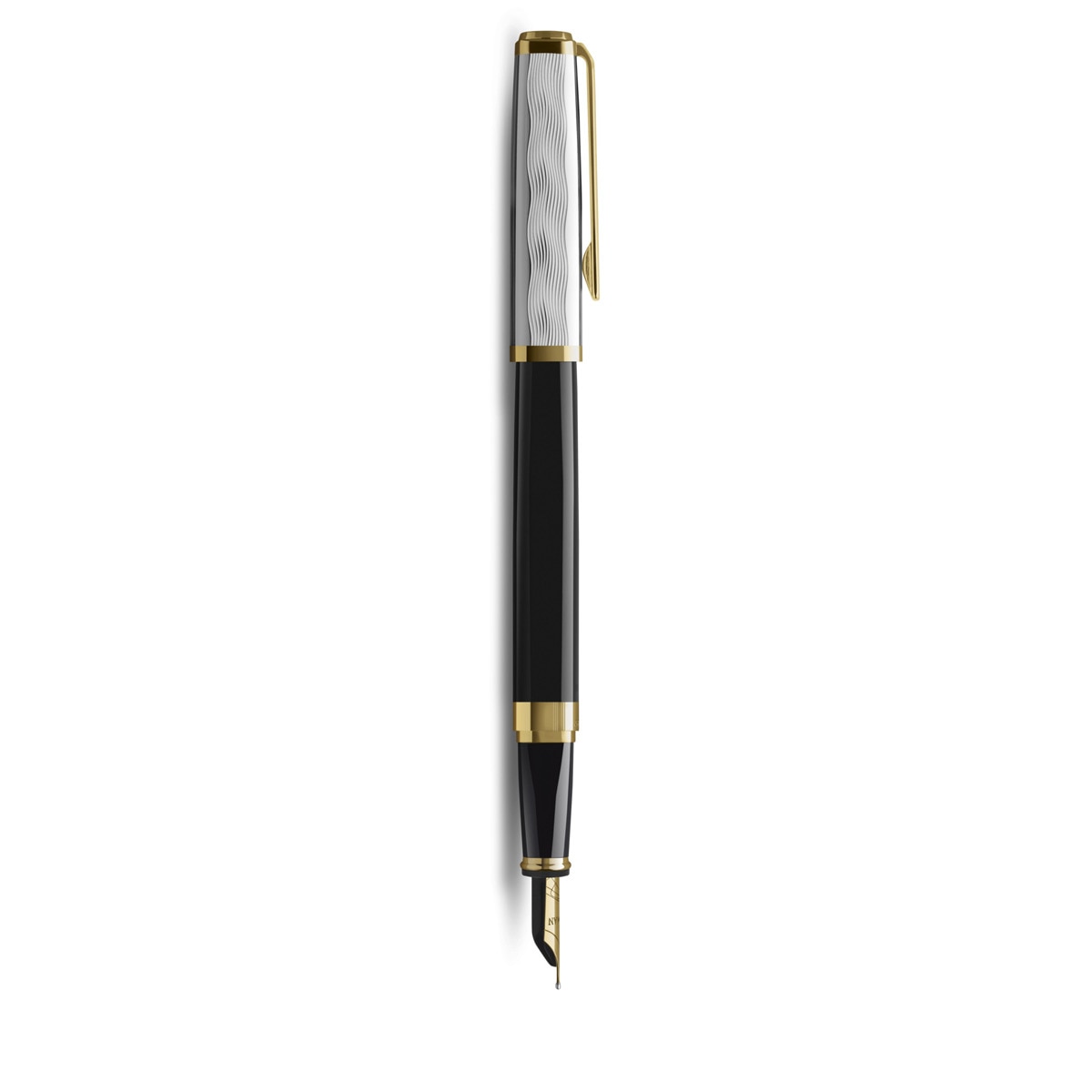 Imagem 0 de Caneta de Aparo Exception Waterman preto-ouro Reflections of Paris ponta fina