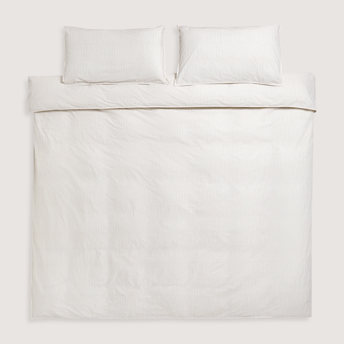 Conjunto de Capa de Edredão de Algodão Geo Bege-6