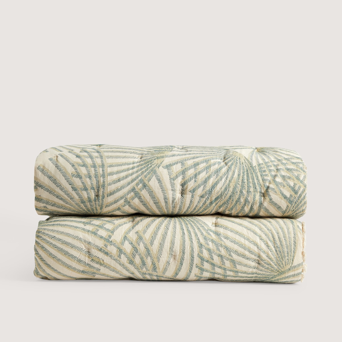 Edredão de Linho e Viscose Matcha Verde-2