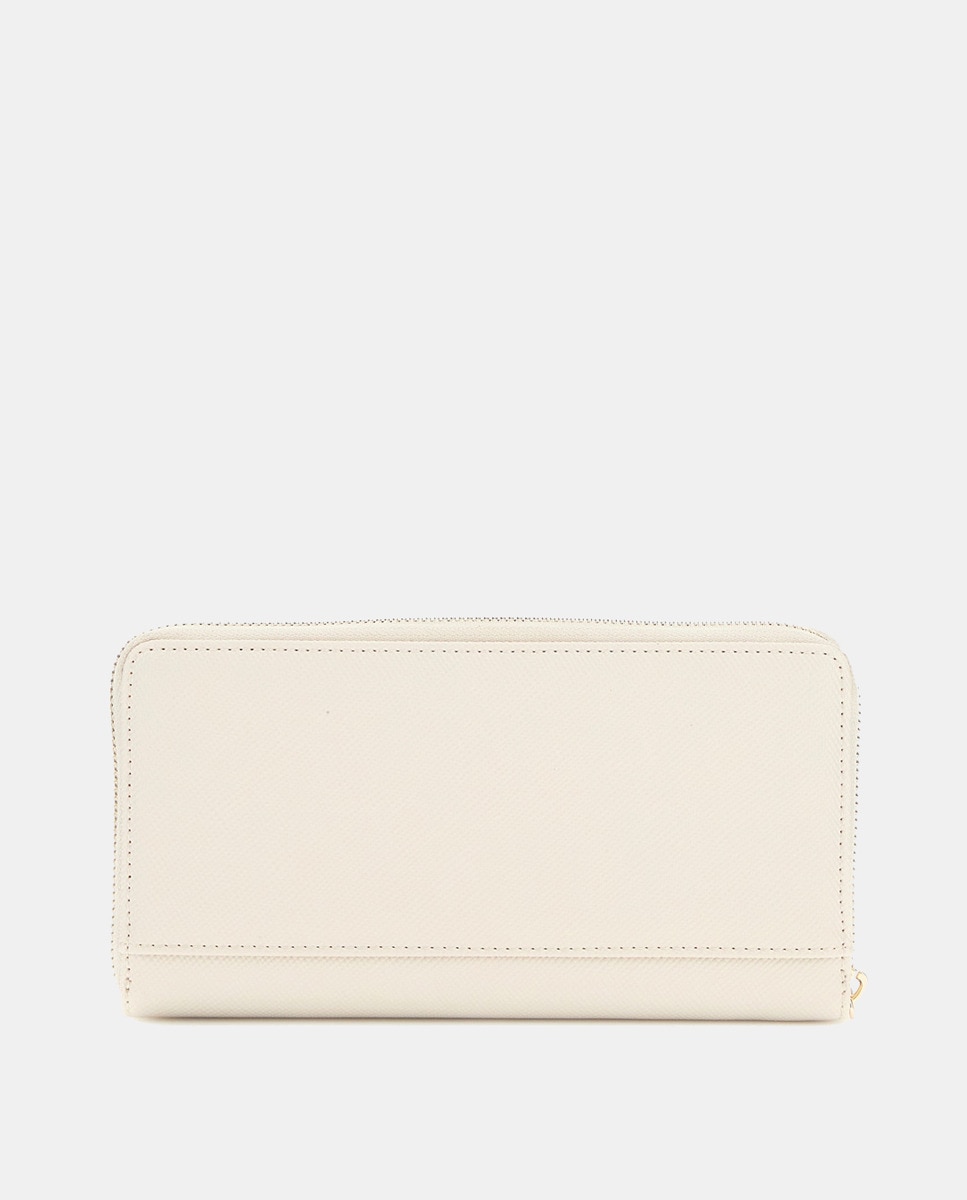 Carteira Horizontal Grande com Fecho de Correr Branco-2