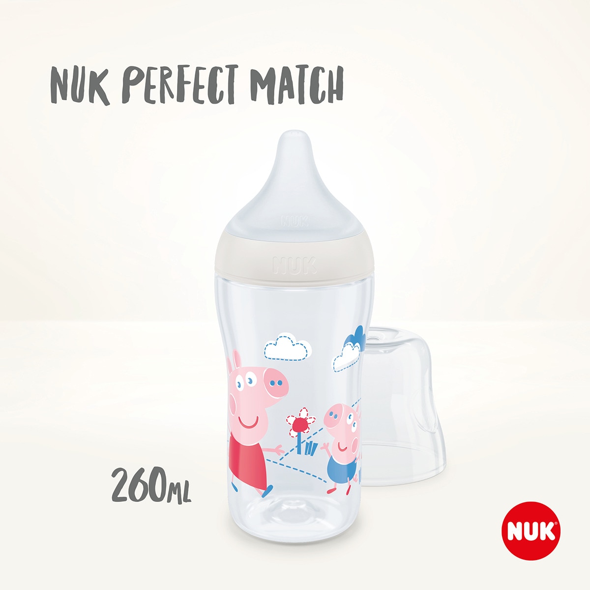 Biberón silicona Nuk Perfect Match 260ml Ed. Peppa Pig Verde Agua-3