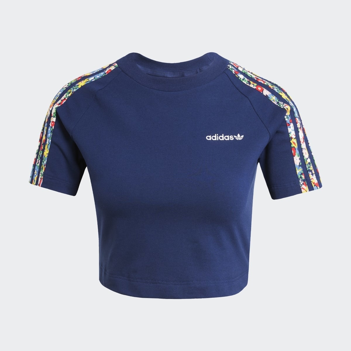 T-shirt Curta de Mulher x Liberty London Infill 3 Faixas Originals Azul-6