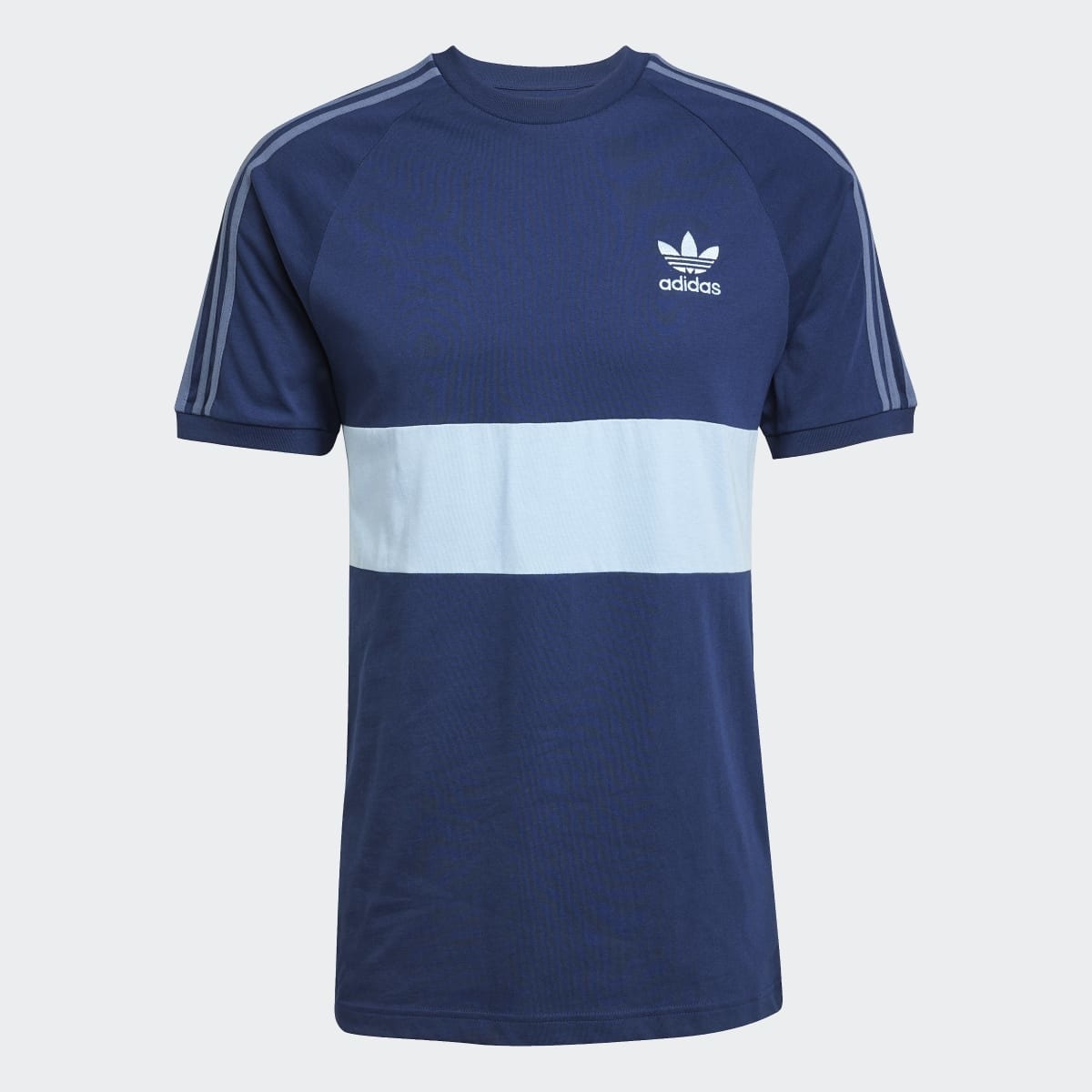 T-shirt de Homem Panel 3 Faixas Azul-6