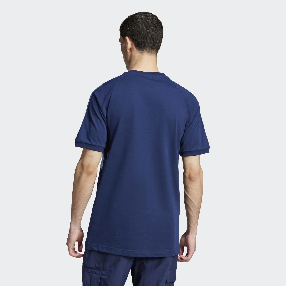 T-shirt de Homem Panel 3 Faixas Azul-2