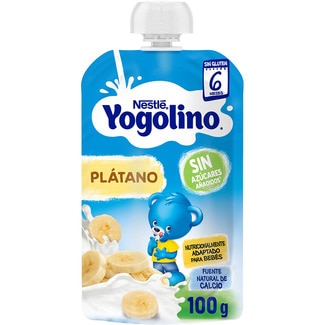 bolsita de plátano con leche sin gluten desde 6 meses 100 g - Nestle Yogolino