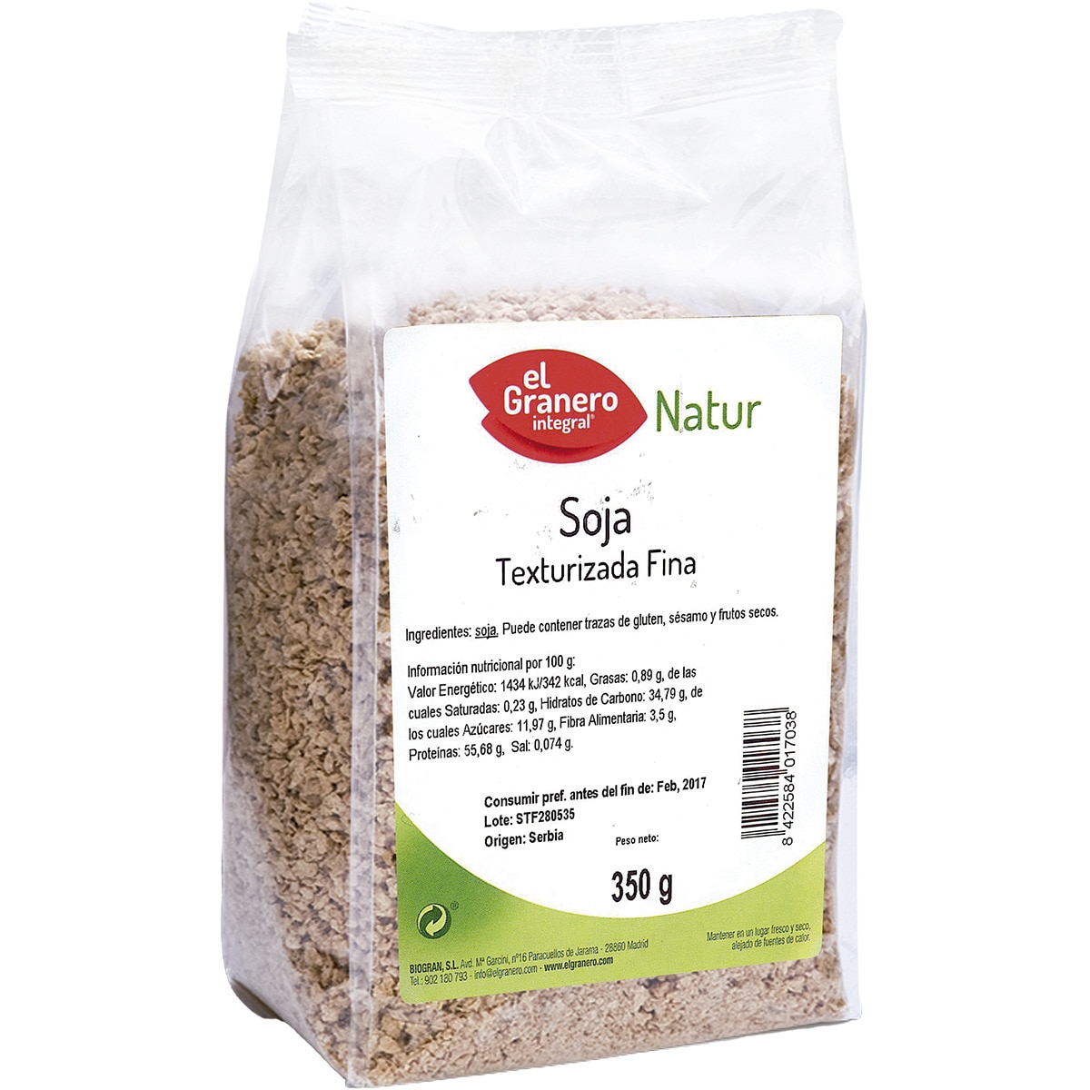 Natur soja texturizada fina envase 350 g