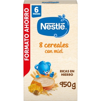 papilla de 8 cereales con miel desde 6 meses formato ahorro envase 950 g - Nestle