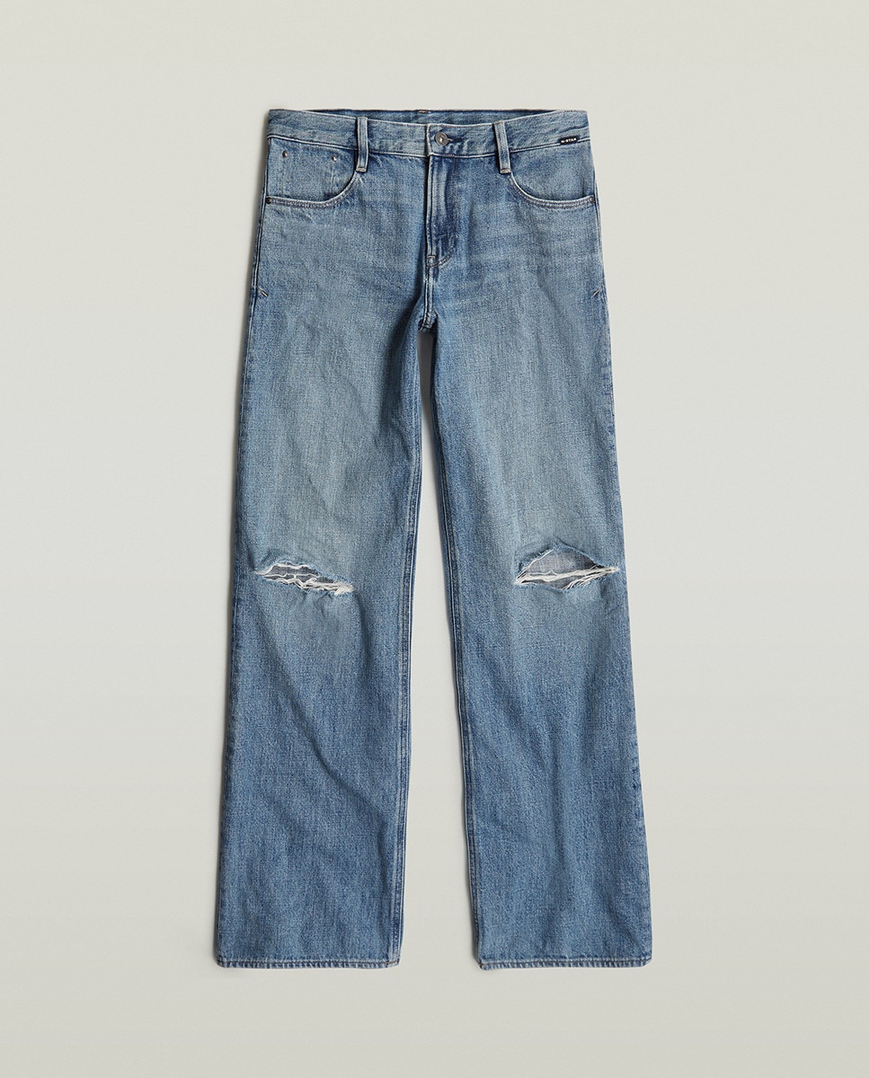 Jeans Judee de Corte Folgado e Cintura Baixa Azul-7