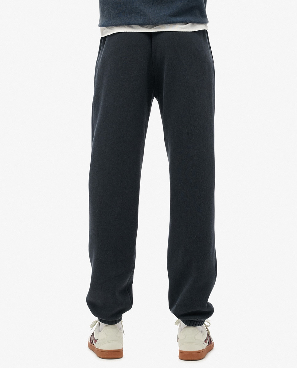 Joggers de Bainhas Elásticas com Logótipo Essential Azul-marinho-3