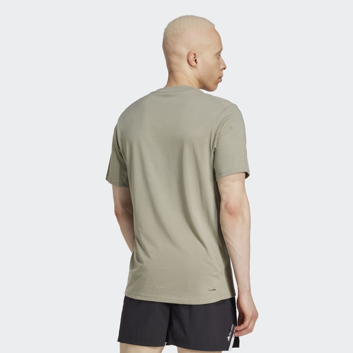 T-shirt de Homem Climacool Training Camo Logo Graphic Verde-2