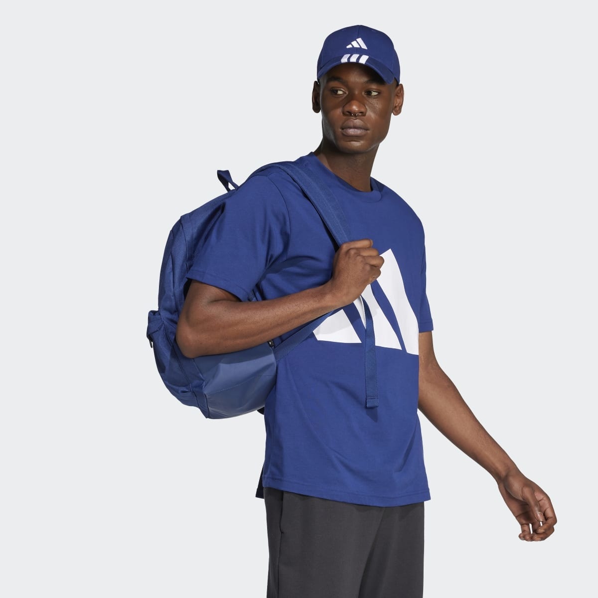 T-shirt de Homem Essentials Big Logo Azul-4