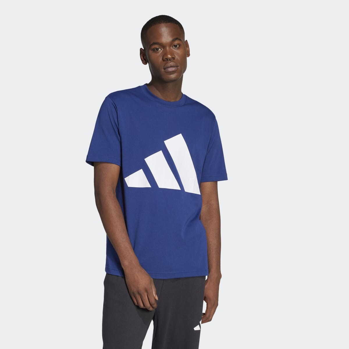 T-shirt de Homem Essentials Big Logo Azul-1