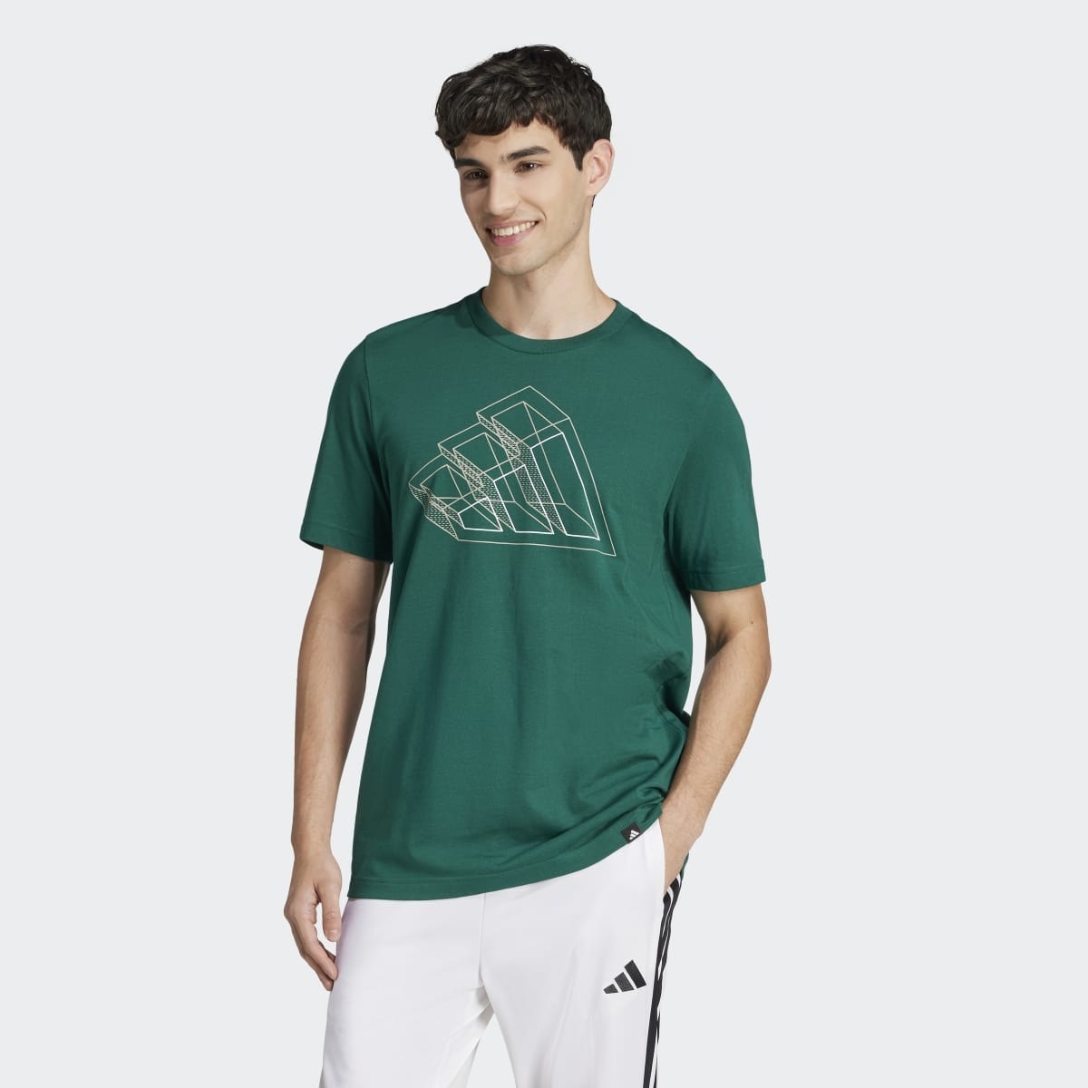 T-shirt de Homem Tech Outline Graphic Verde-1