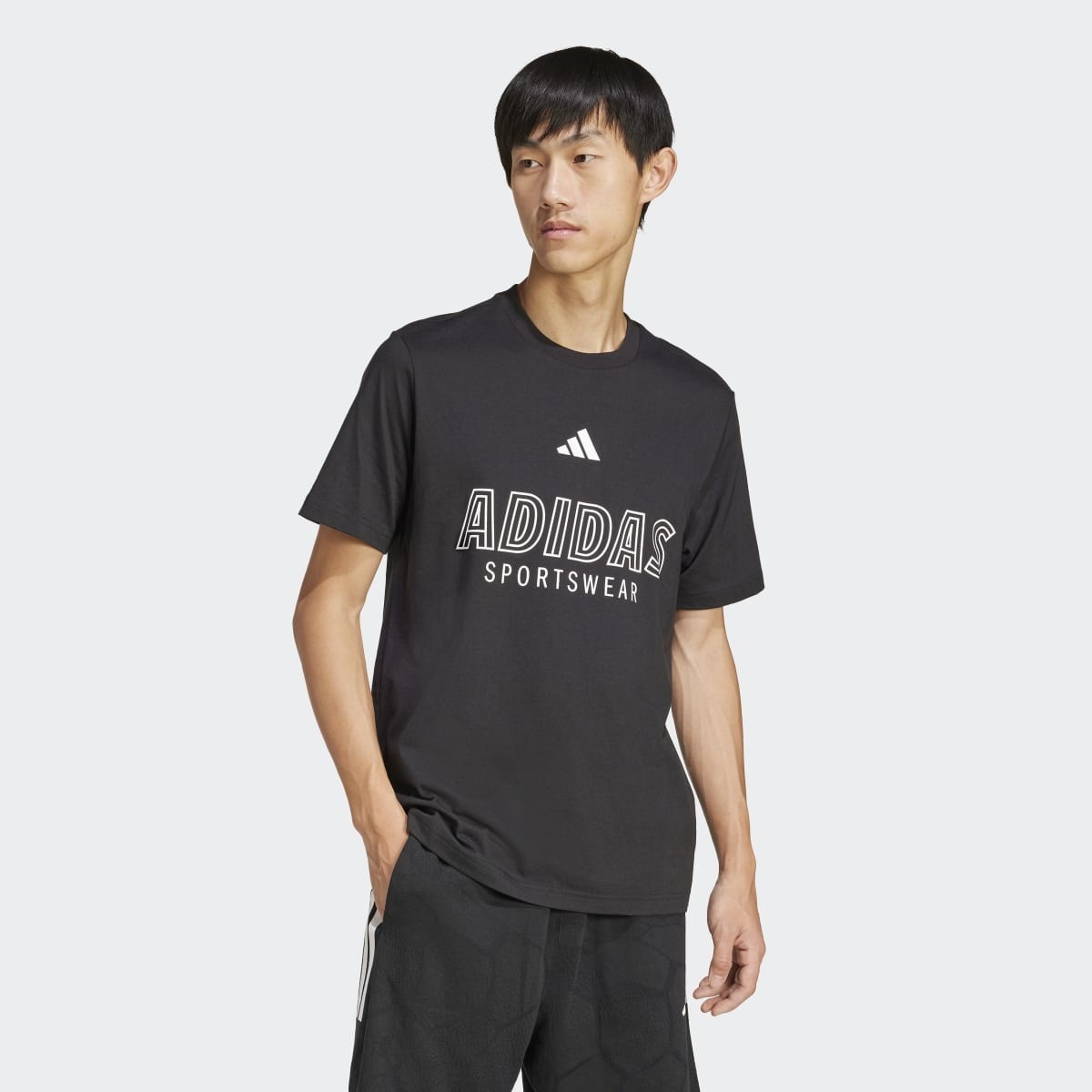 T-shirt de Homem House of Tiro Linear Graphic Preto-5
