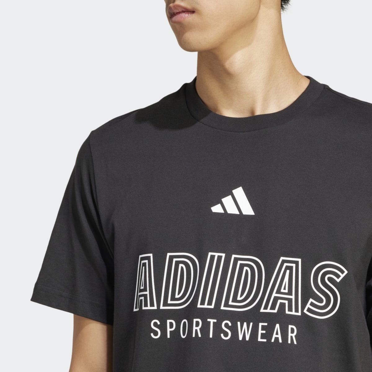 T-shirt de Homem House of Tiro Linear Graphic Preto-4