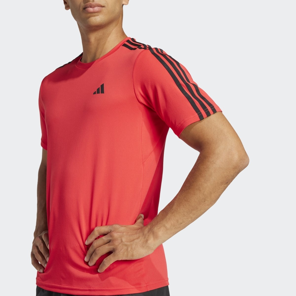 T-shirt de Homem Train Essentials Training 3 Faixas Vermelho-3