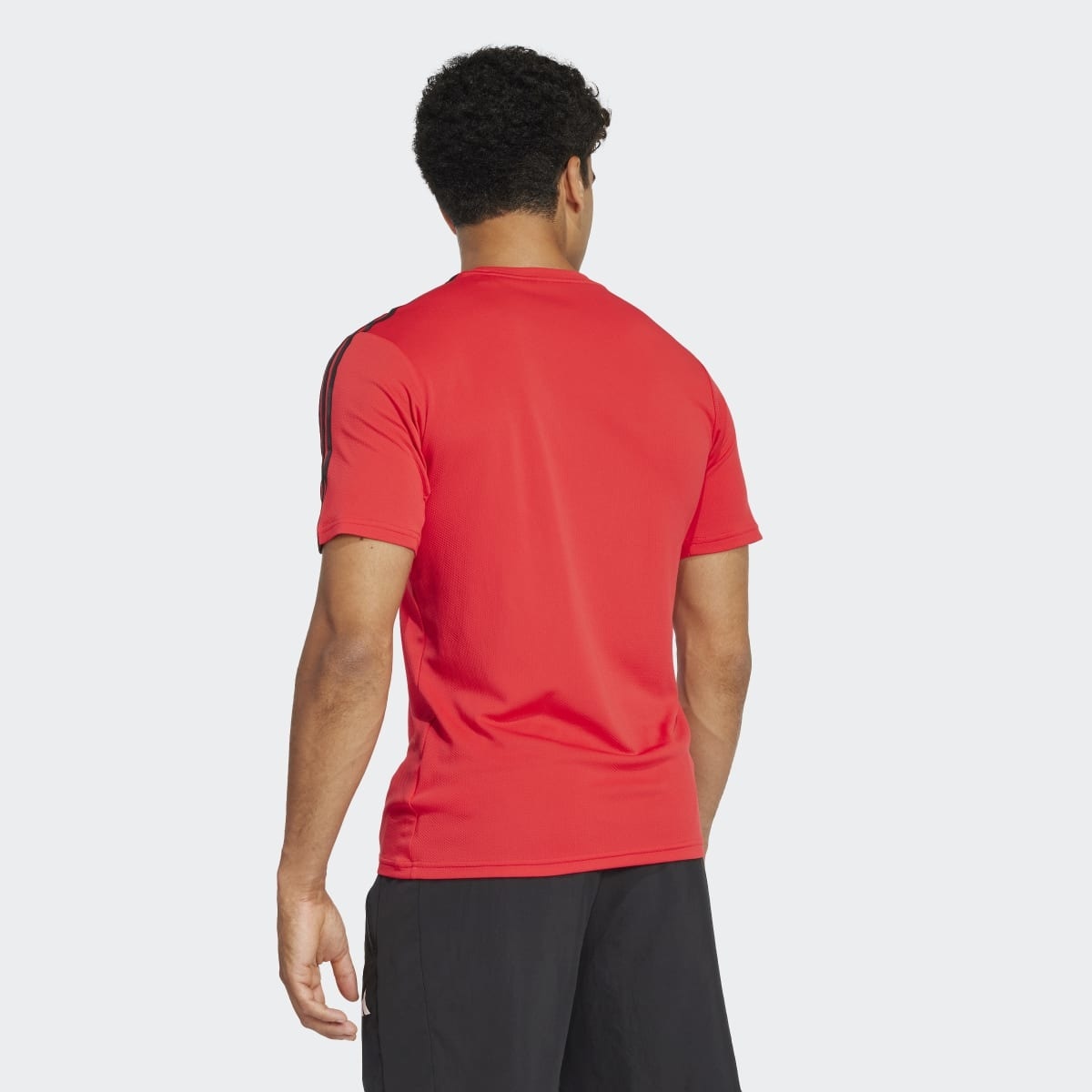 T-shirt de Homem Train Essentials Training 3 Faixas Vermelho-2