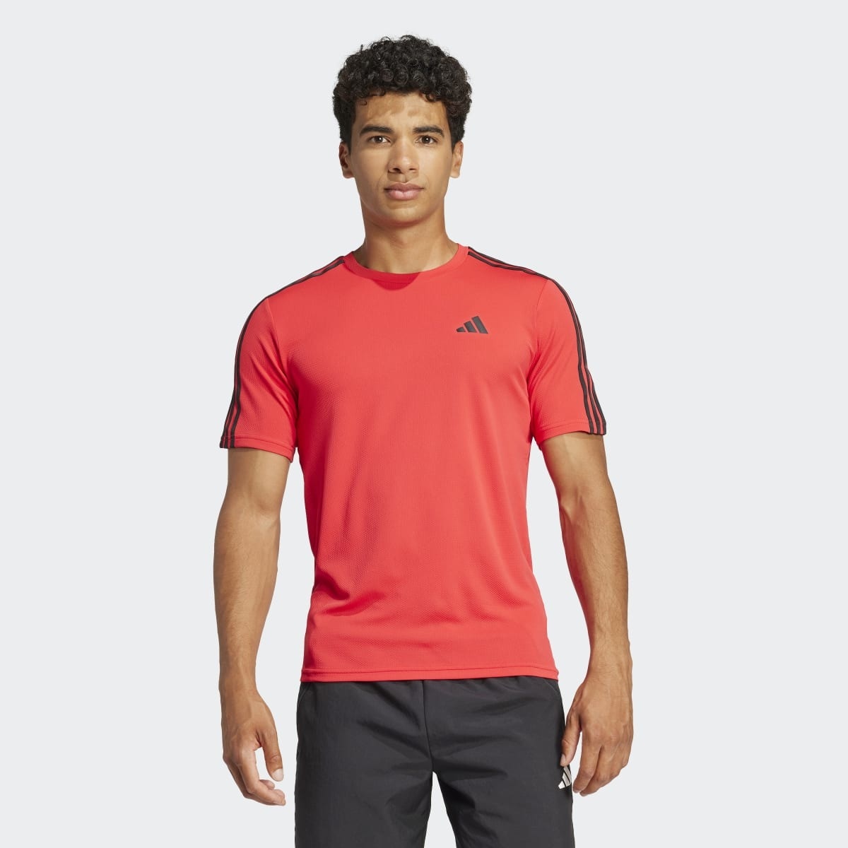 T-shirt de Homem Train Essentials Training 3 Faixas Vermelho-1