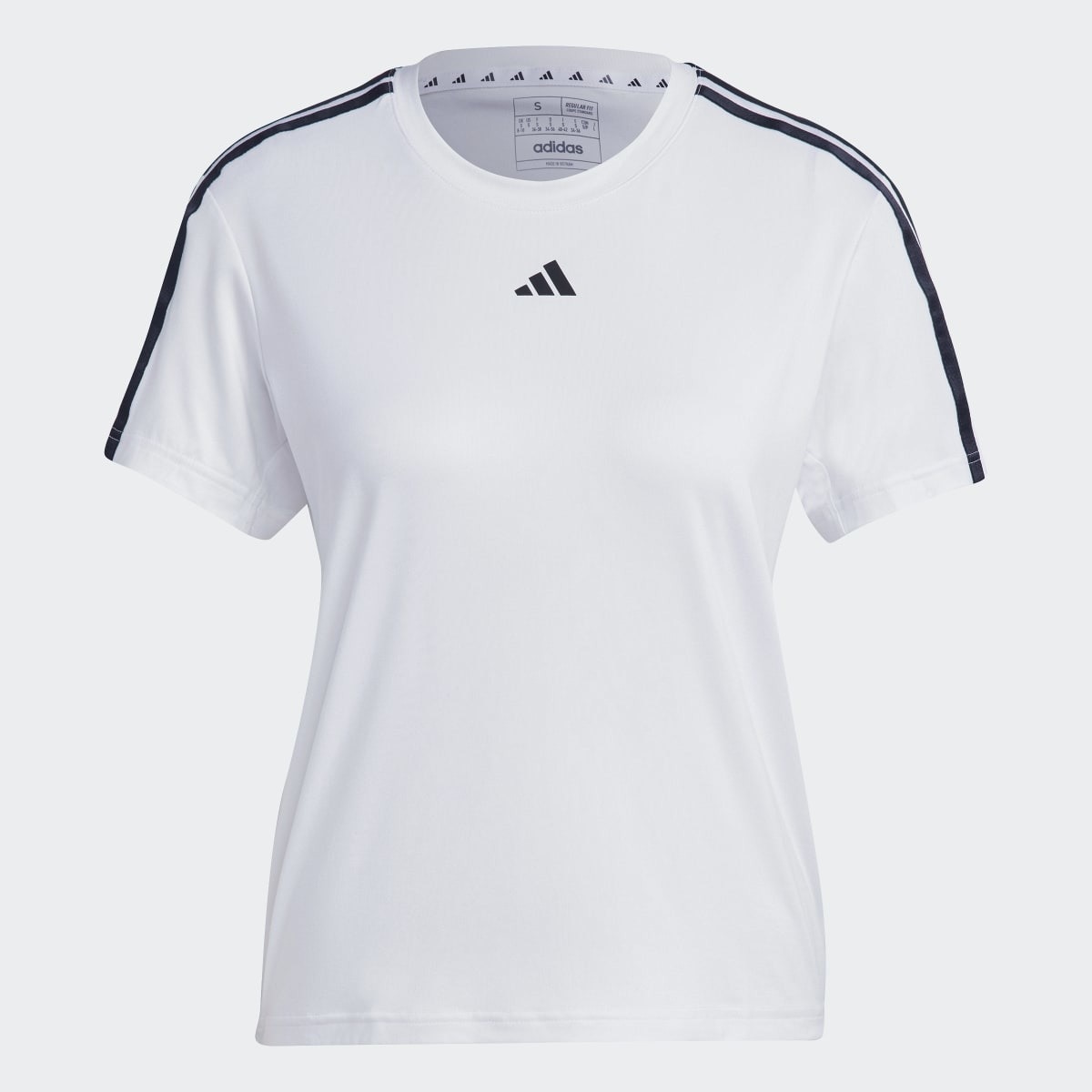 T-shirt de Mulher AEROREADY Train Essentials 3 Faixas Branco / Preto-3