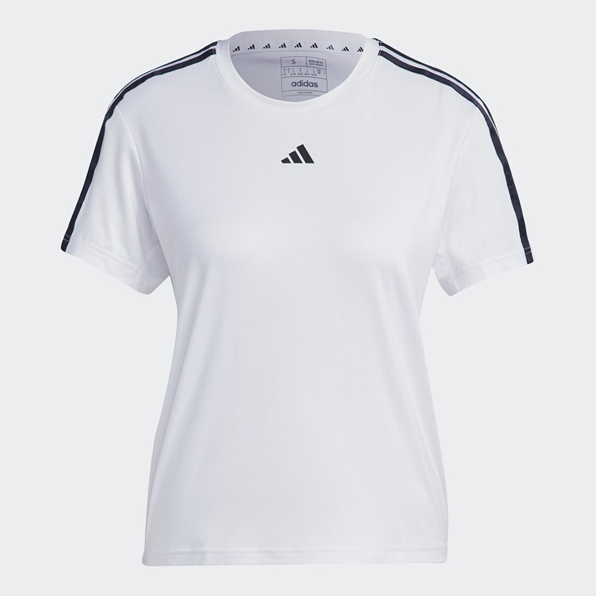 T-shirt de Mulher AEROREADY Train Essentials 3 Faixas Branco / Preto-1
