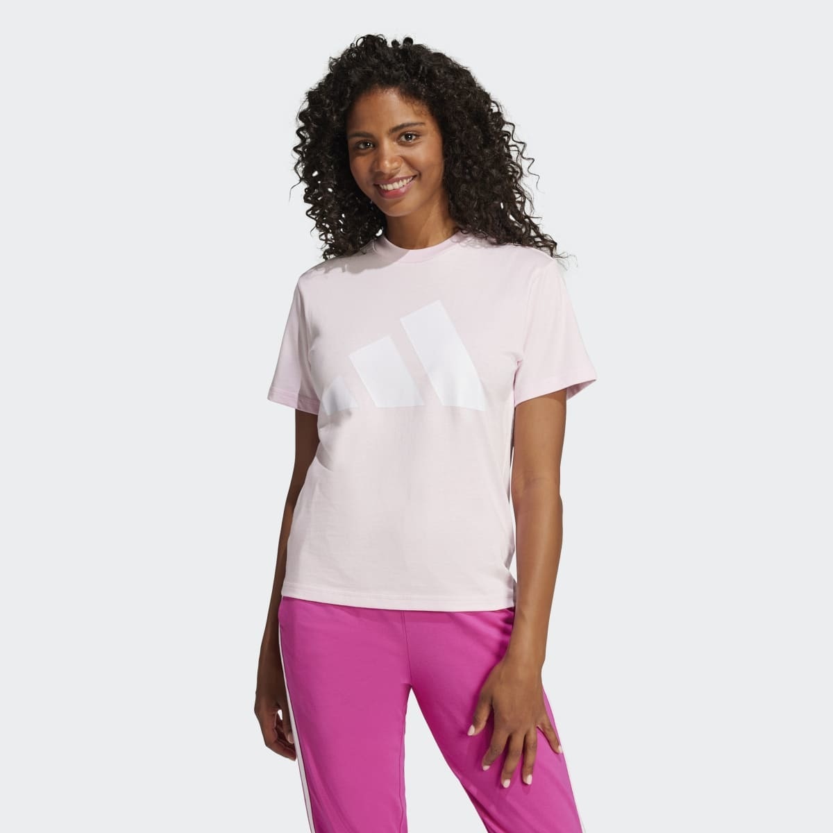 T-shirt de Mulher Essentials Big Logo Cotton Rosa-1