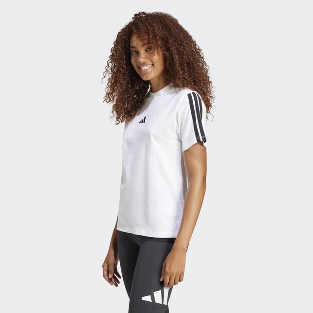 Imagen 0 de Camiseta de mujer Essentials Cotton 3 bandas Adidas