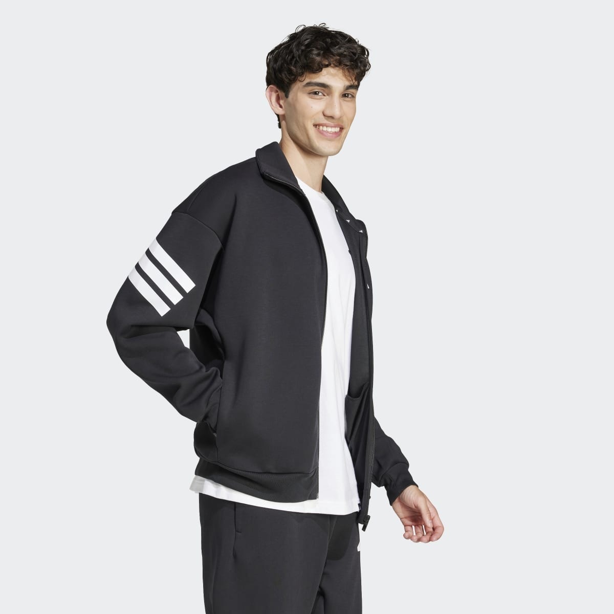 Casaco de Homem Future Icons Woven 3 Faixas Preto-4