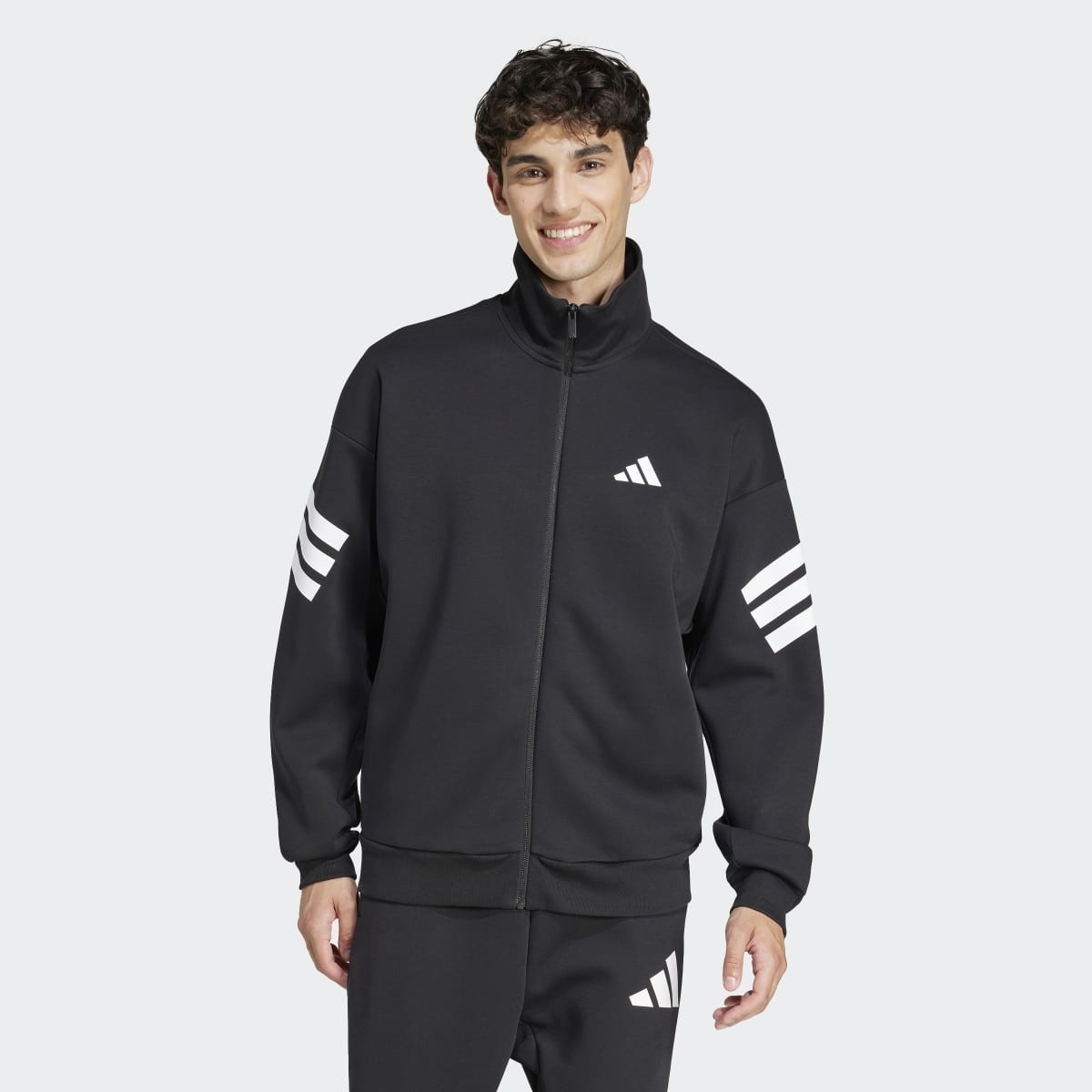 Casaco de Homem Future Icons Woven 3 Faixas Preto-1