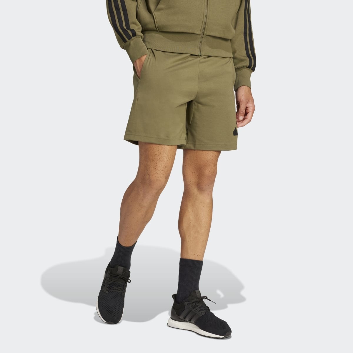 Calções de Homem Essentials Big Logo Single Jersey Verde-4