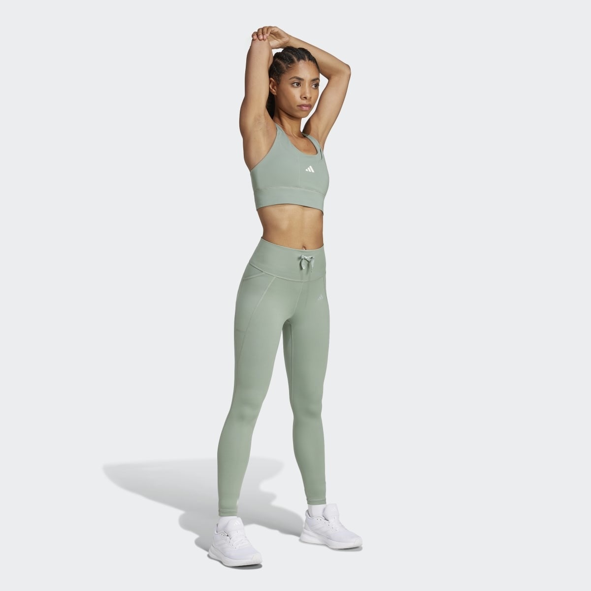 Leggings 7/8 de Mulher Running Essentials Verde-4