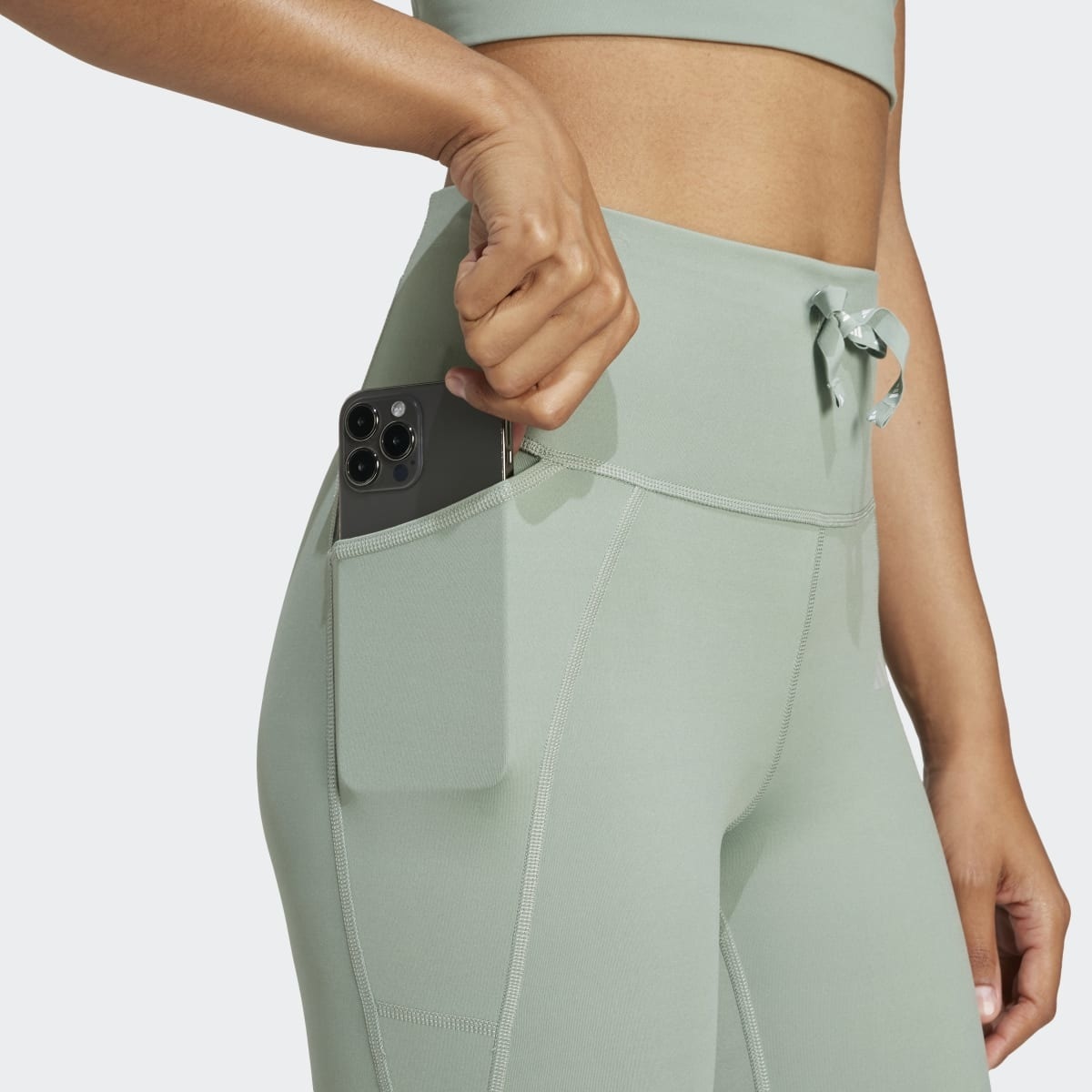 Leggings 7/8 de Mulher Running Essentials Verde-3