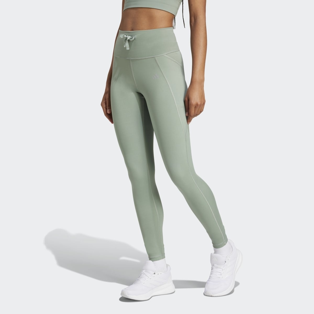 Leggings 7/8 de Mulher Running Essentials Verde-1