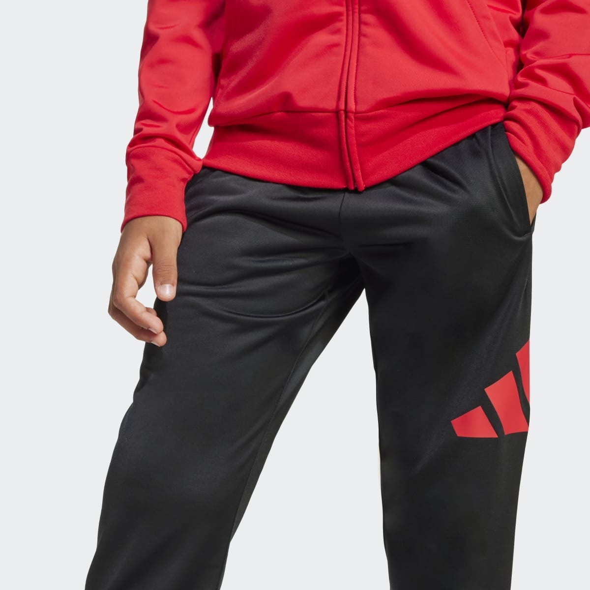 Fato de Treino de Criança Essentials Climacool Vermelho-4