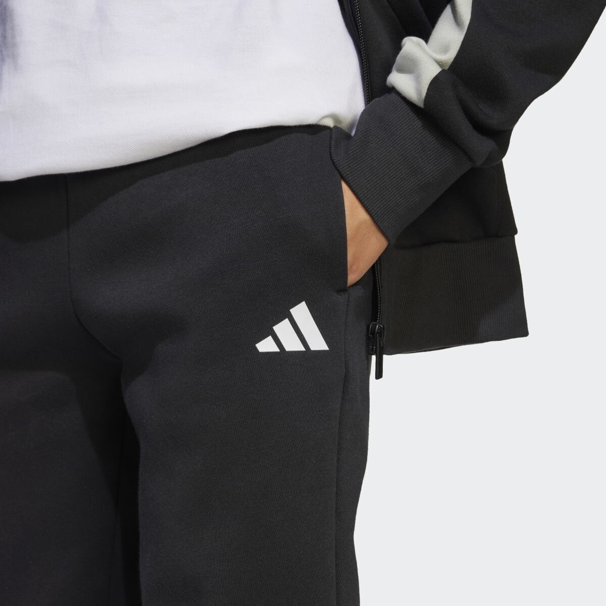 Fato de Treino de Criança Seasonal Essentials Colorblock Fleece Preto-4