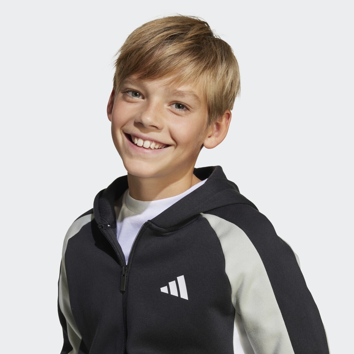 Fato de Treino de Criança Seasonal Essentials Colorblock Fleece Preto-3