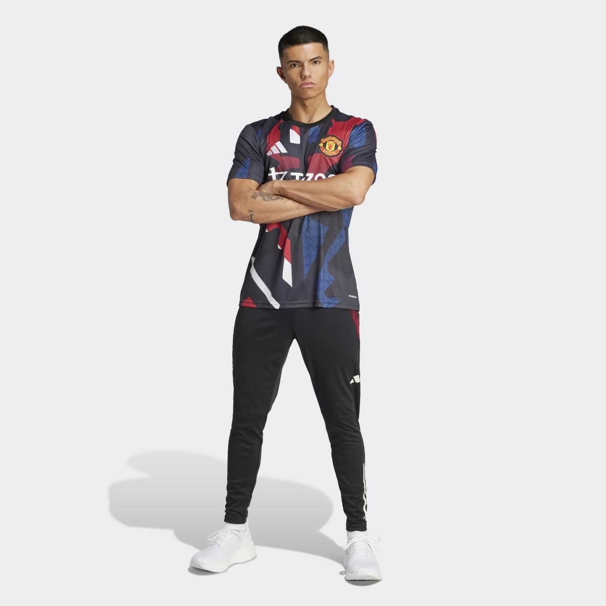 T-shirt de Aquecimento de Homem Manchester United 24/25 Preto-6