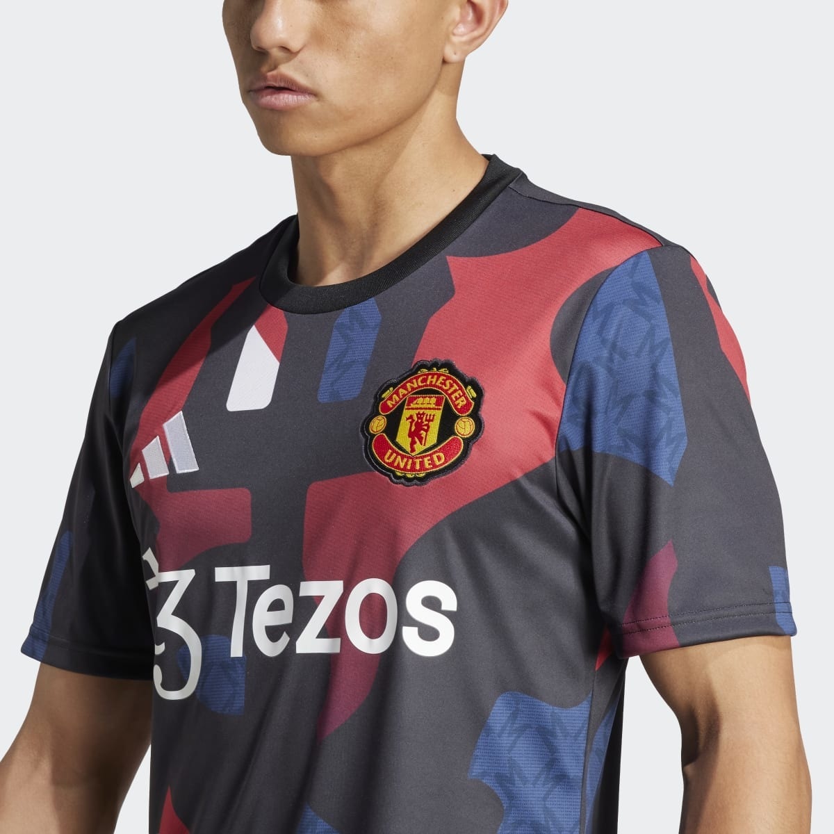 T-shirt de Aquecimento de Homem Manchester United 24/25 Preto-3