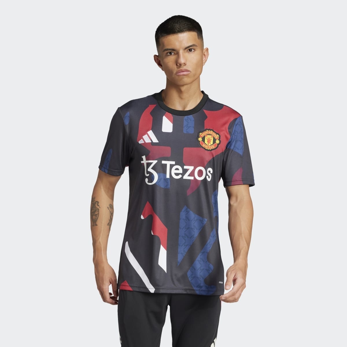 T-shirt de Aquecimento de Homem Manchester United 24/25 Preto-1