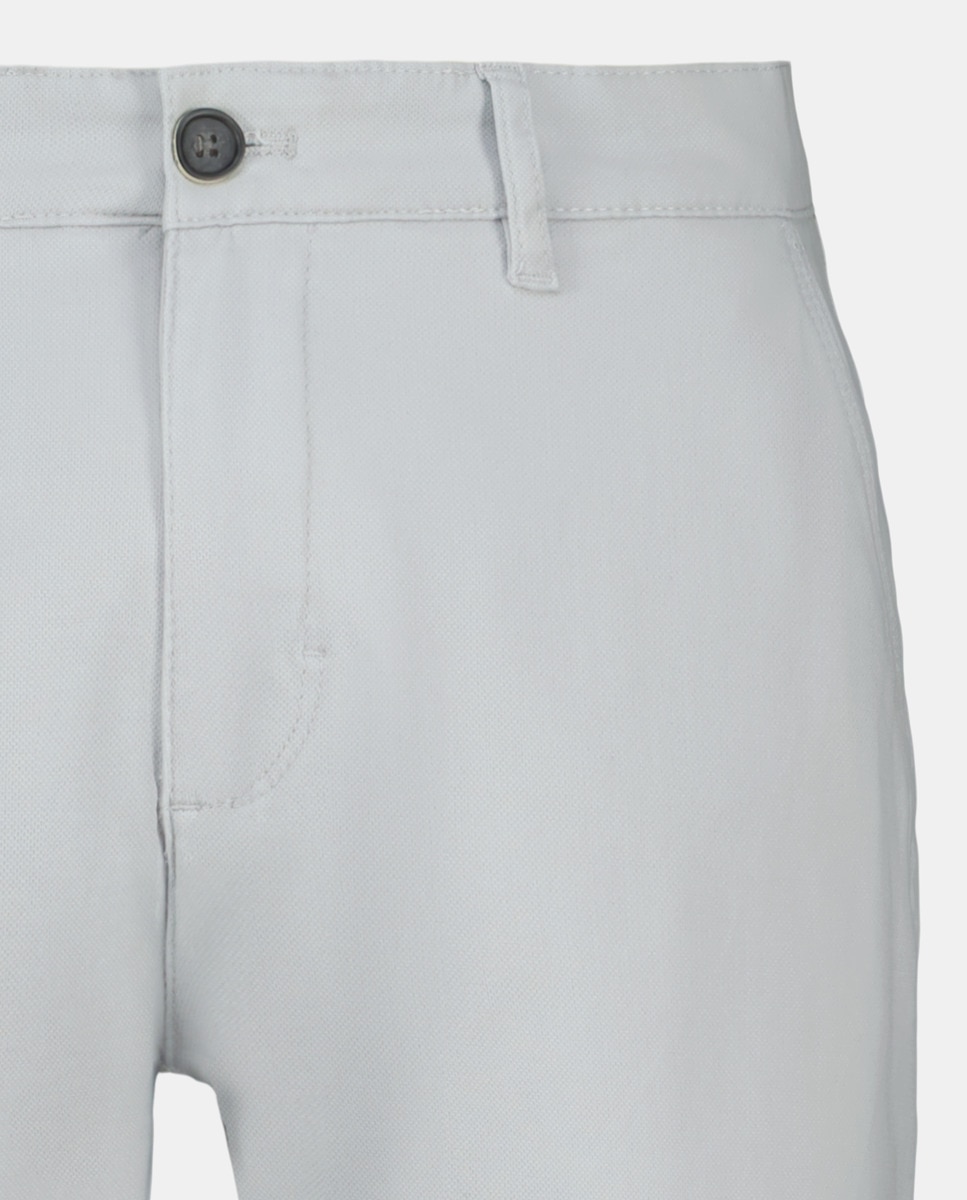 Calças Chino Straight Stretch Coloridas Cinzento-claro-5