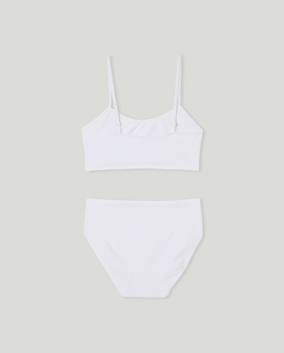 Conjunto de niña de braguitas y top Blanco-2