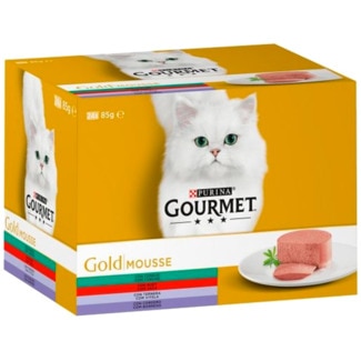 Gourmet Alimento Húmido para Gato Mousse Sortida 24x85g embalagem 85 g - Purina