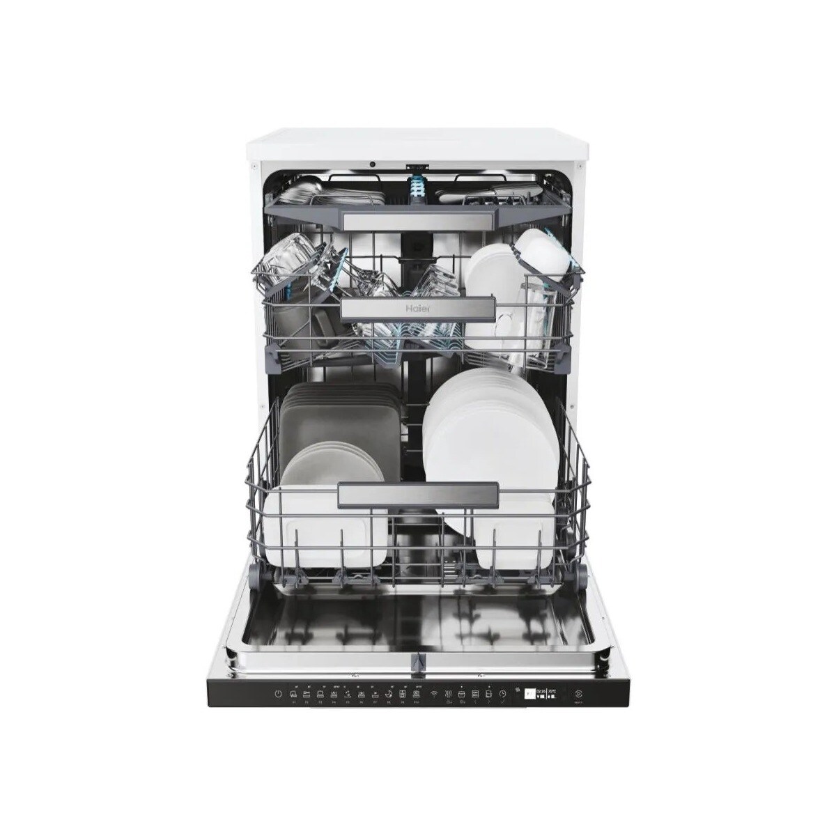 Máquina de Lavar Loiça Haier I-Pro Shine Série 7 XF 4A4M4PW de 14 Conjuntos, 3º Cesto e de 59,7 cm - Branco Branco-3